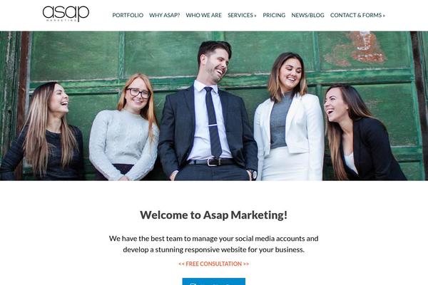 Asap theme site design template sample