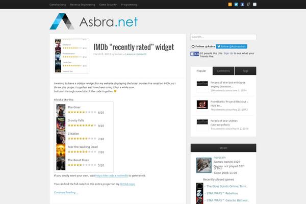 asbra.net site used Standardtheme