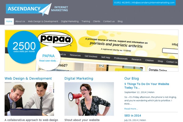 ascendancy theme websites examples