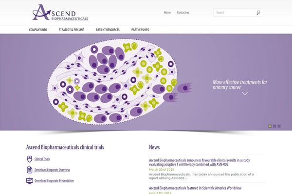Ascend theme site design template sample