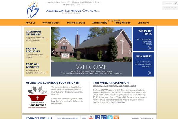 Ascension theme site design template sample
