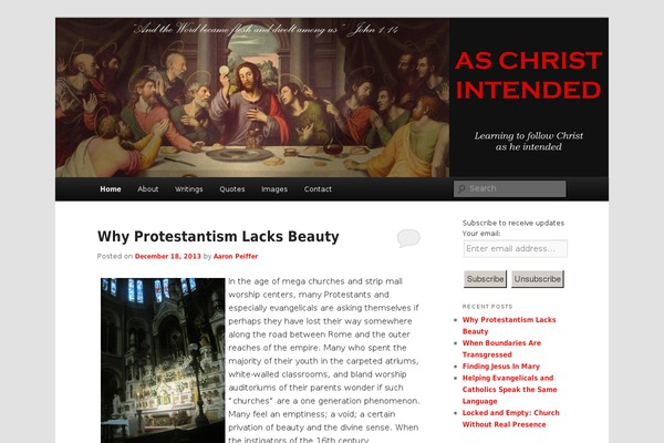 aschristintended.com site used Aci