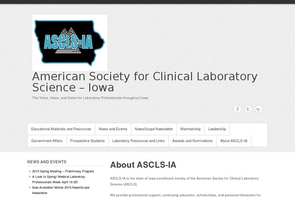 ascls-ia.org site used Simple Catch Pro