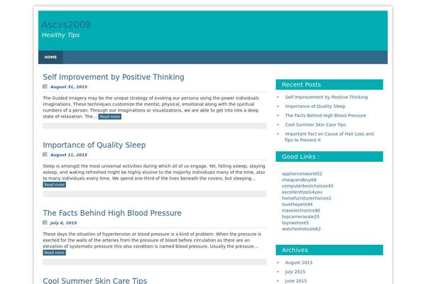 Blue Planet theme site design template sample