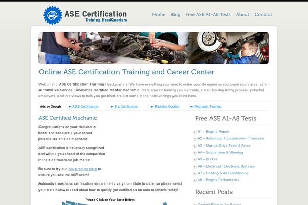 asecertificationtraining.com site used Simplefolio