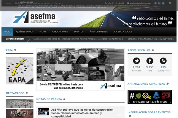 Site using Asesor de Cookies para normativa española plugin
