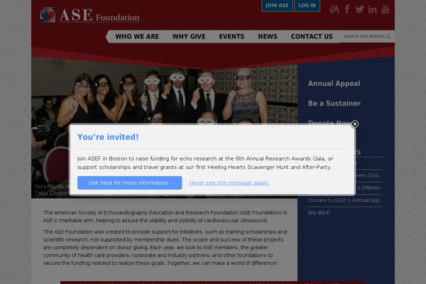 asefoundation.org site used Redwood-responsive