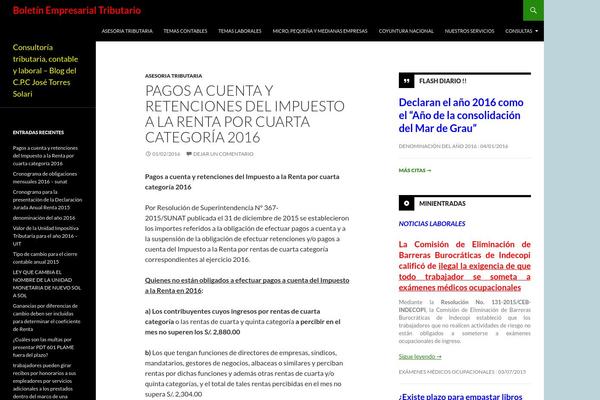 Twentyfourteen Child theme site design template sample