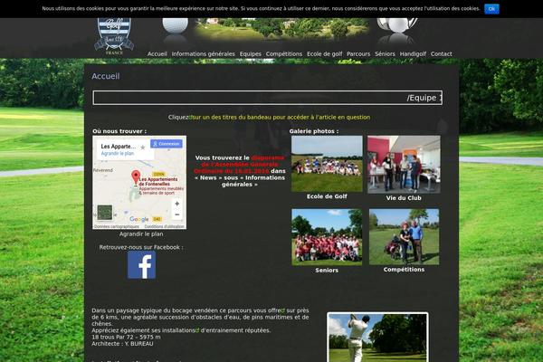 Golf theme site design template sample