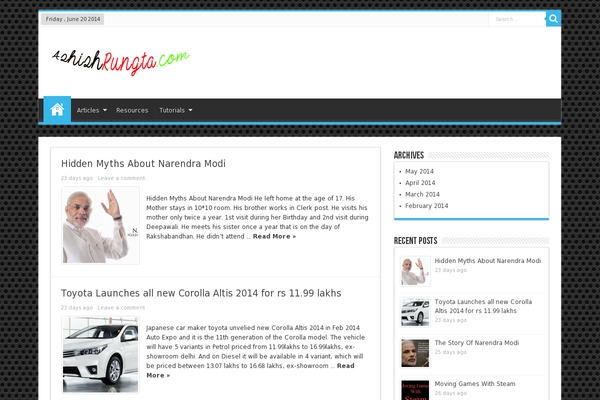 ashishrungta.com site used Sahifa