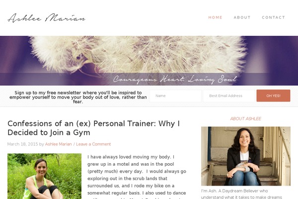 ashleemarian.com site used Beautiful Pro Theme