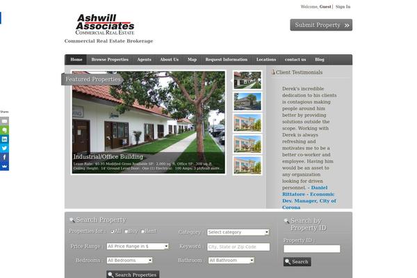 RealEstate theme site design template sample