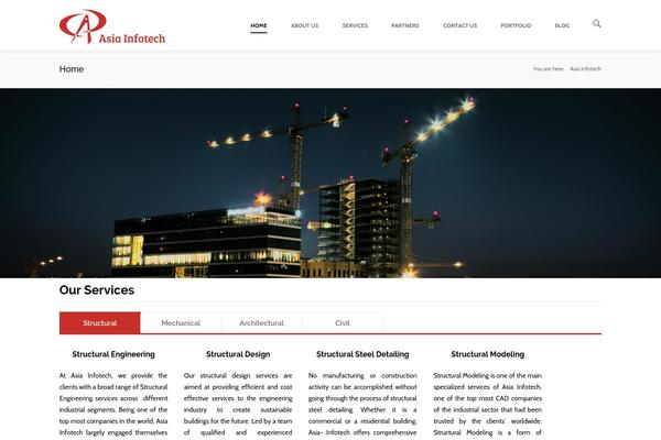 Shadow theme site design template sample