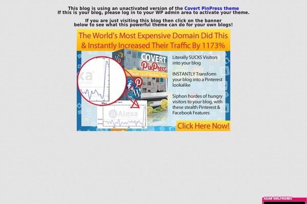 Covert PinPress theme site design template sample