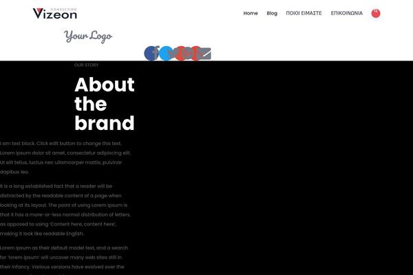 Vizeon theme site design template sample