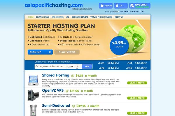 asiapacifichosting.com site used Fresh-looks