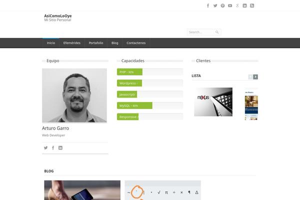 Mexin theme site design template sample