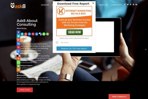 ask8.com site used Startbucks