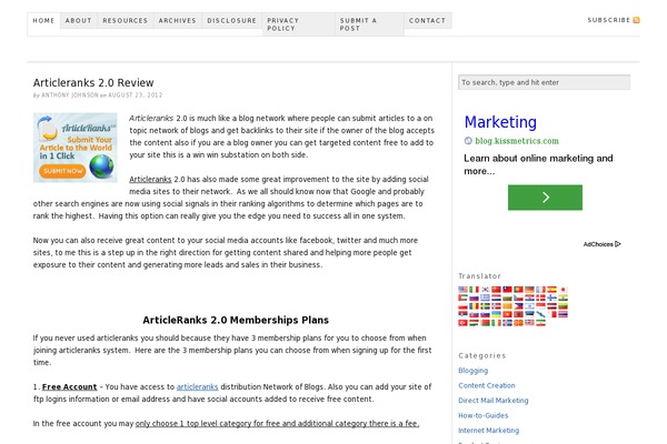 Thesis 1.8.3 theme site design template sample