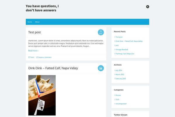 The Box theme site design template sample