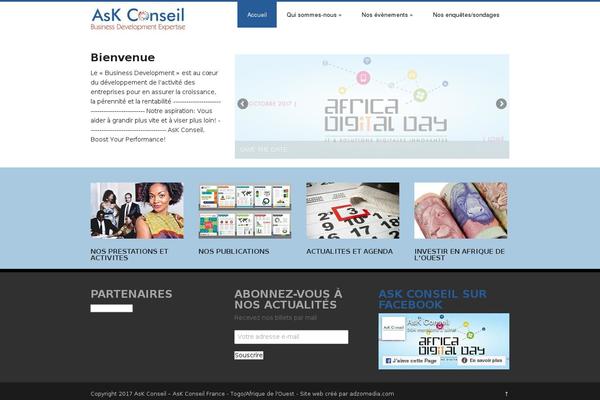 discover theme site design template sample