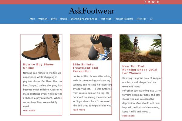 askfootwear.com site used Divi-2