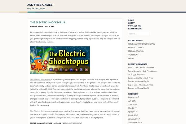 Earth theme site design template sample