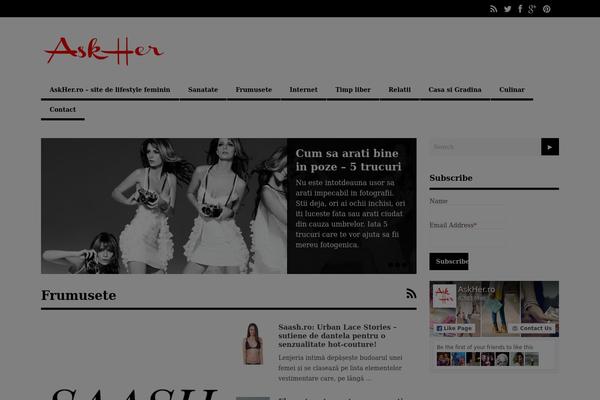 The Gossip theme site design template sample