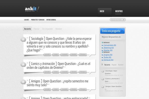 AskIt theme site design template sample