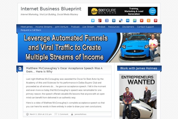 askjamesholmes.com site used Blogolife-pro