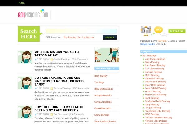 askpiercing.com site used Omagazine