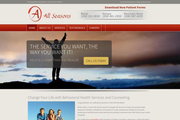 Infinite theme site design template sample
