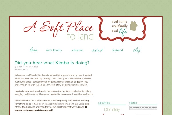 asoftplace.net site used Blogstyle