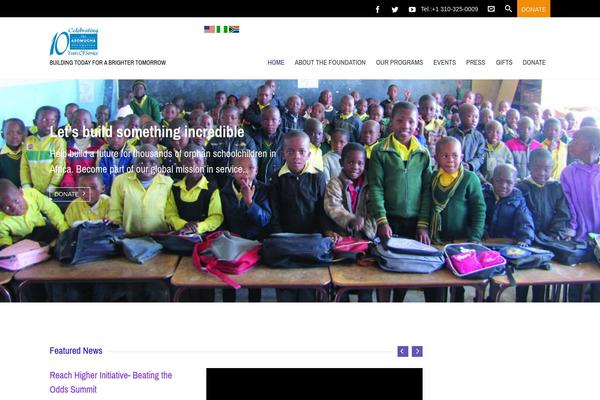 Charitas theme site design template sample