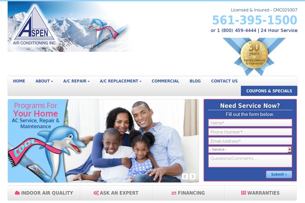 Aspen theme site design template sample