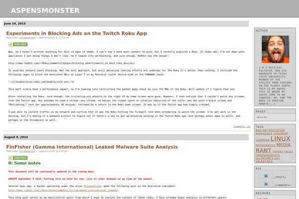 aspensmonster.com site used Silver-black