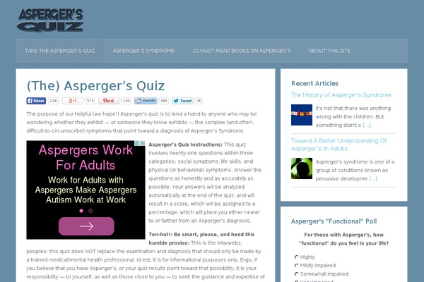 aspergersquiz.com site used Everest