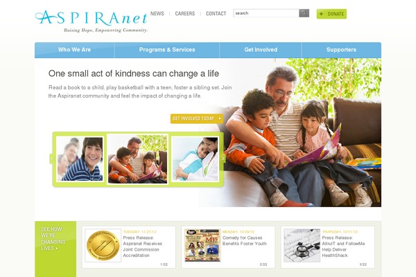 aspiranet theme websites examples