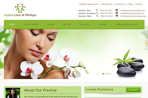 Aspire theme site design template sample