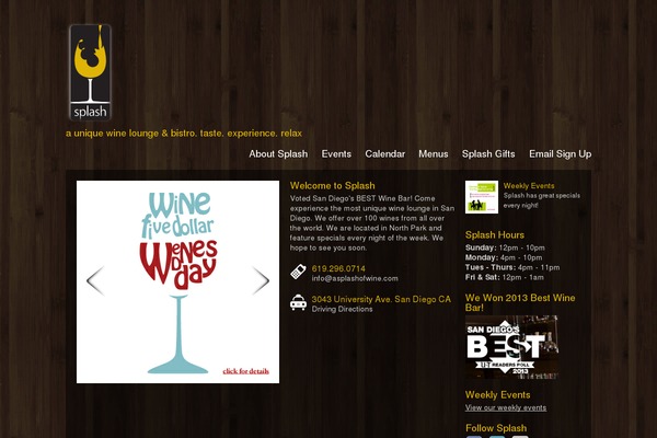 asplashofwine.com site used Newz