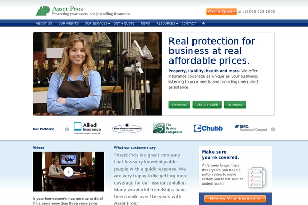 Asset theme site design template sample