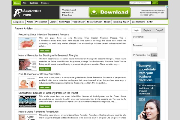 assignmentpoint.com site used Assign-lite