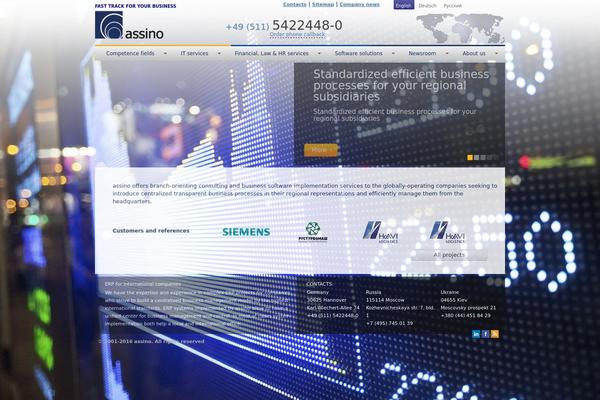 assino.net site used Assino-bootstrap