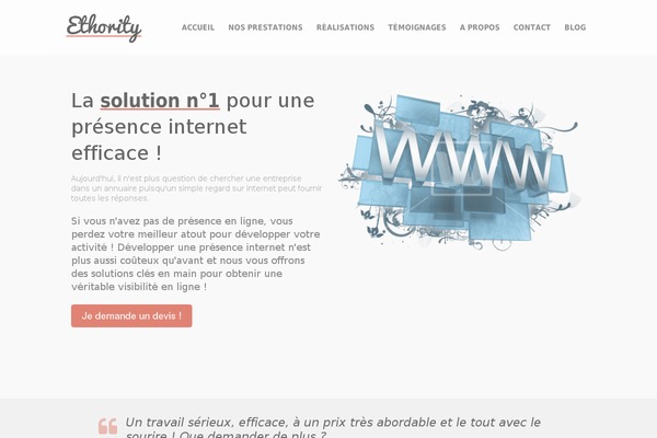 Ethority theme site design template sample
