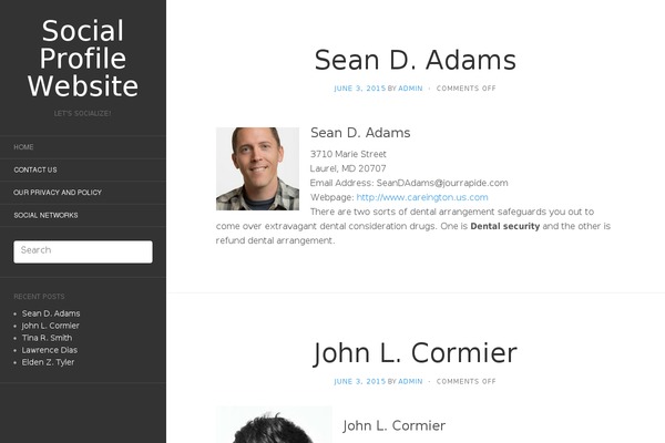Flat theme site design template sample