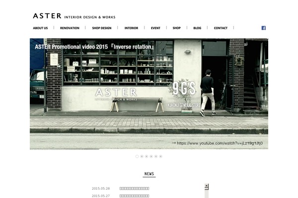 Aster theme site design template sample