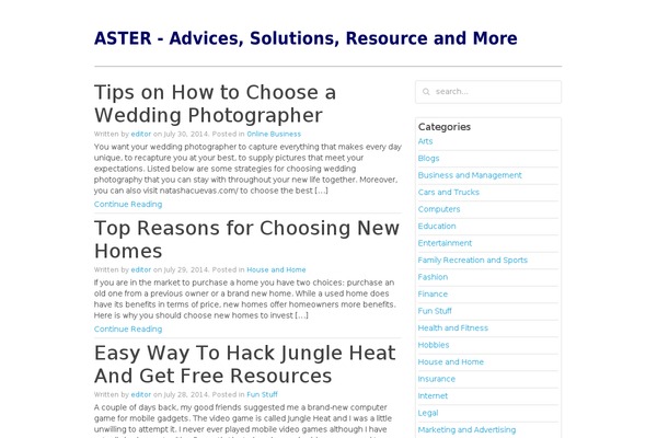 Nano3 theme site design template sample