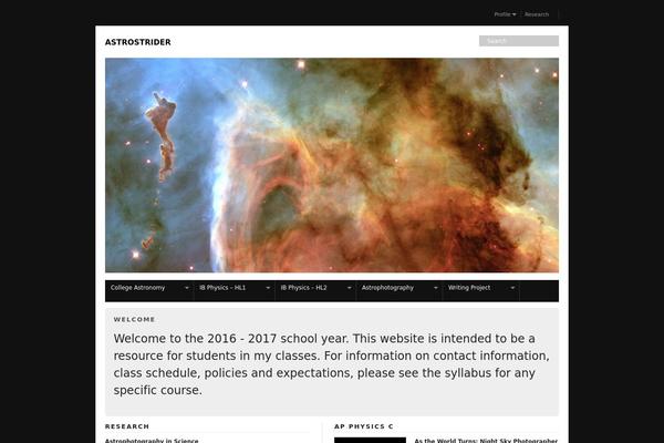 astrostrider.com site used Twenty Ten