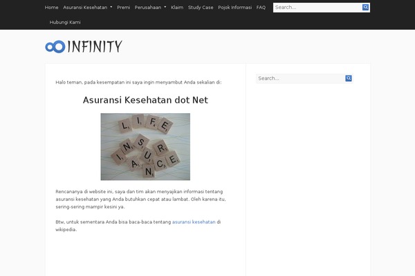 asuransi-kesehatan.net site used Infinity