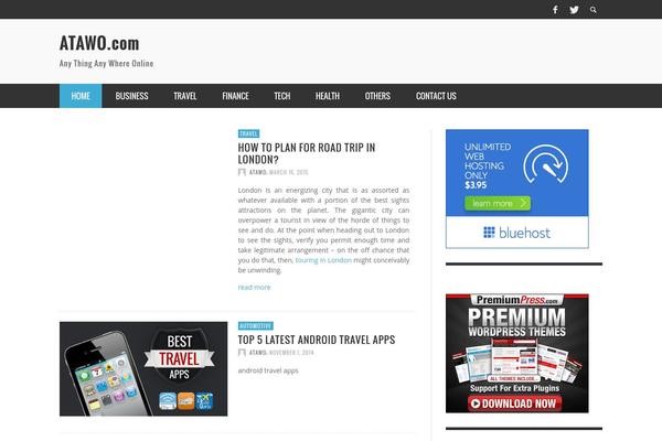 PRESSO theme site design template sample